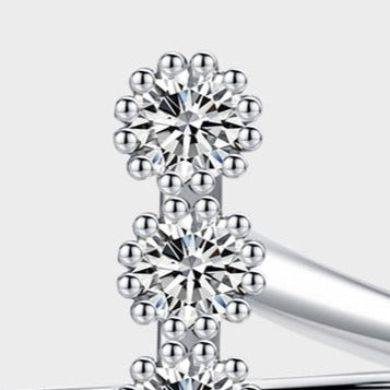 Anel com Sequência de Zircônia Prata