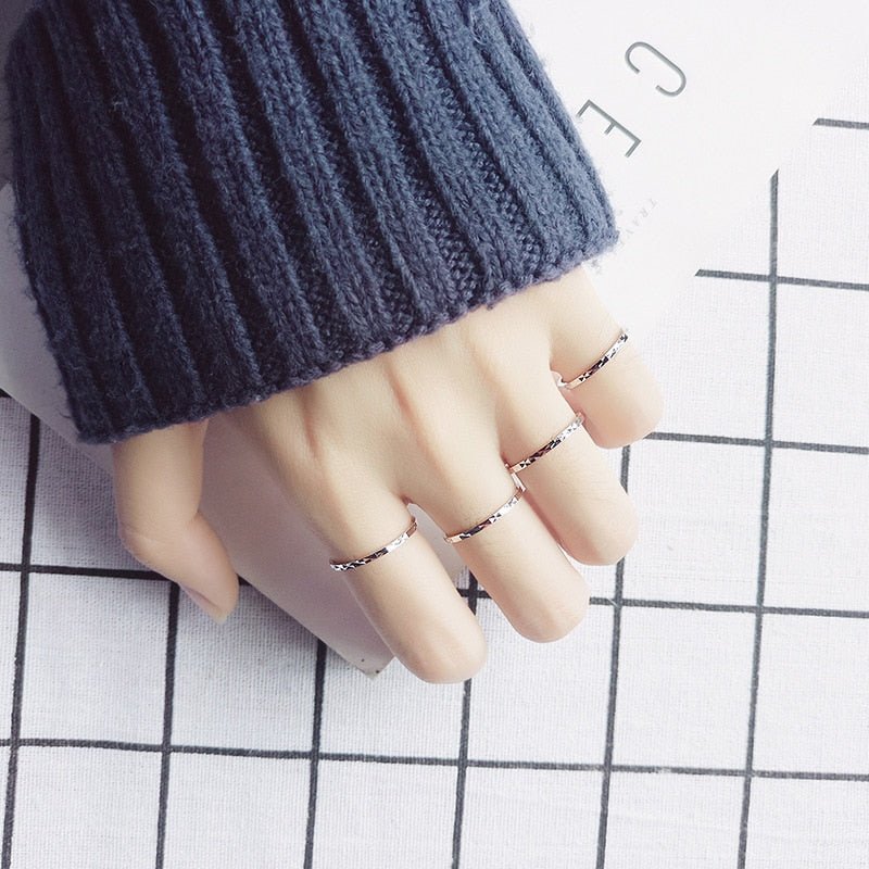 Anel Prata Geométrico