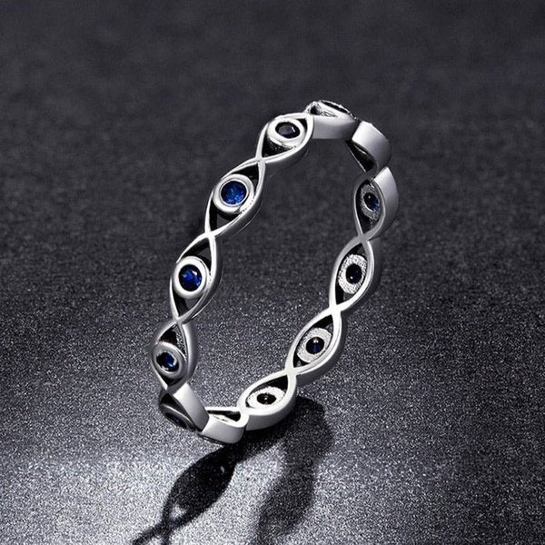 Anel Prata Olho da Sorte