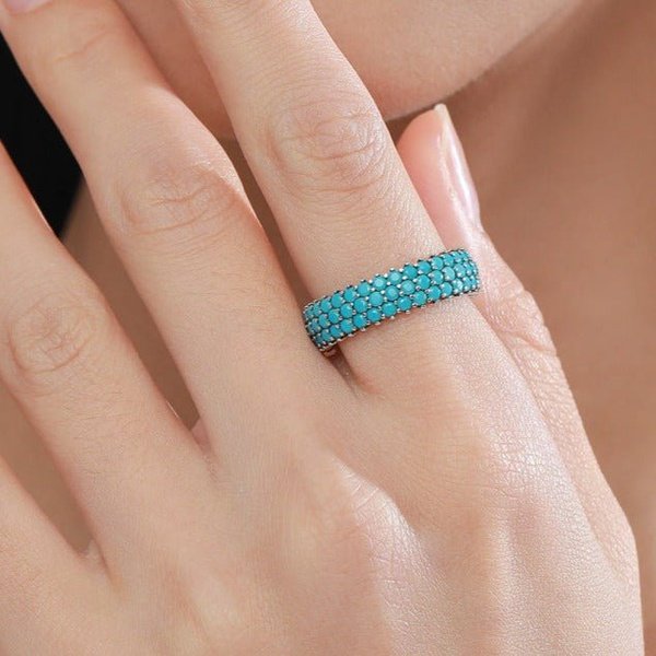Anel Turquesa Prata