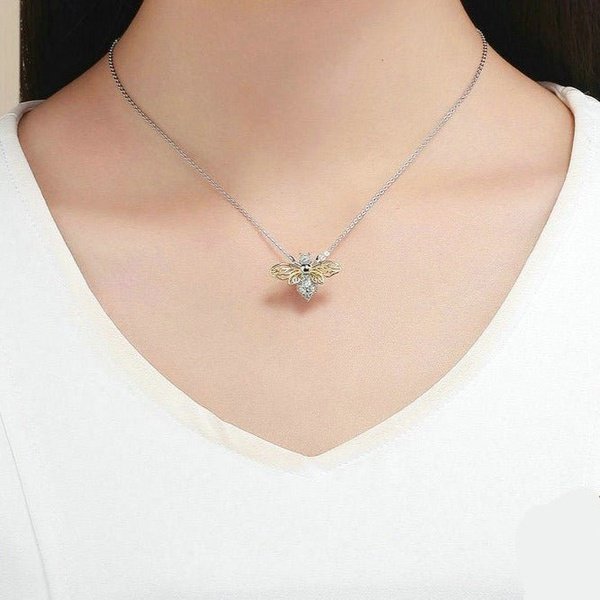 Berloque Abelha de Cristal Prata