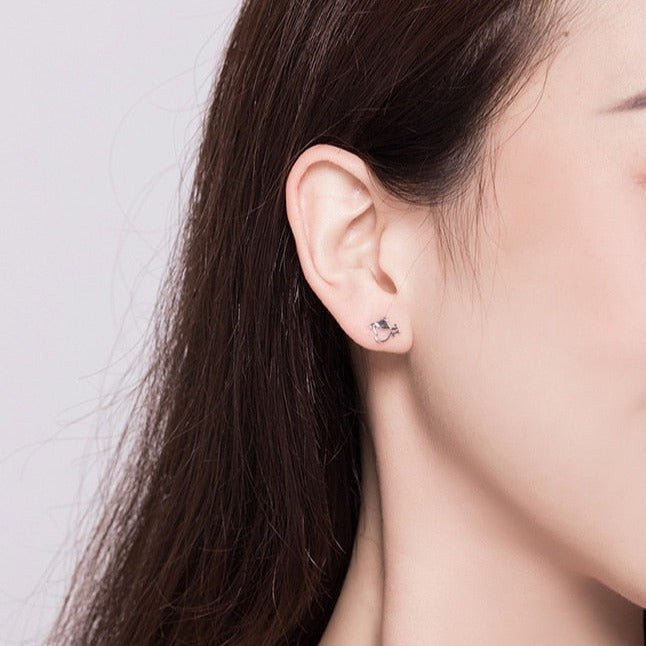 Brinco Dog com Ossinho Prata