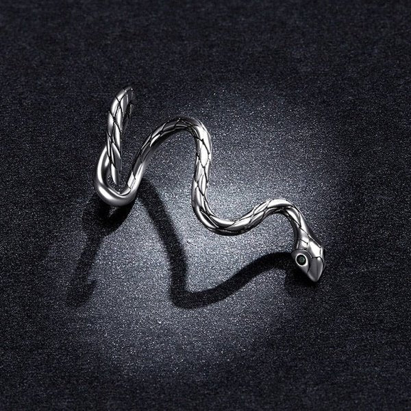 Brinco Prata Clip Cobra Serpente