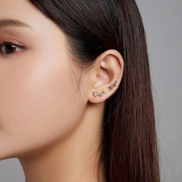 Brinco Prata Estrelas