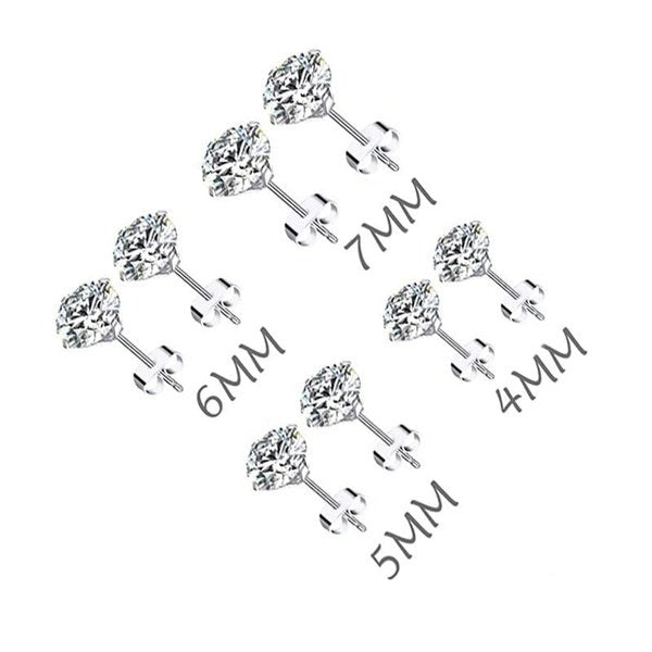 Brinco Prata Ponto de Luz de Zircônia Unissex