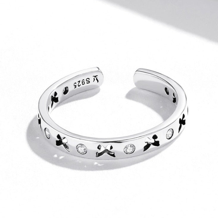 Anel Ajustável Vazado Prata