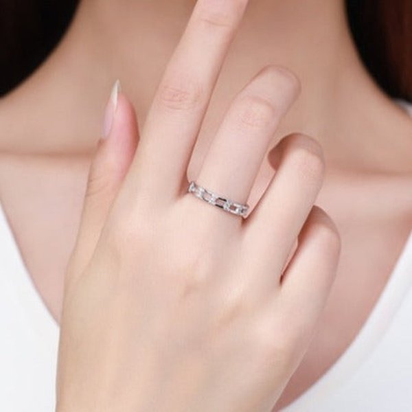 Anel Duplo com Zircônias