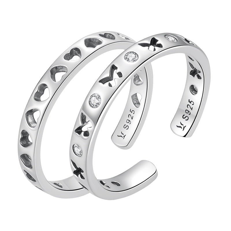 Anel Ajustável Vazado Prata