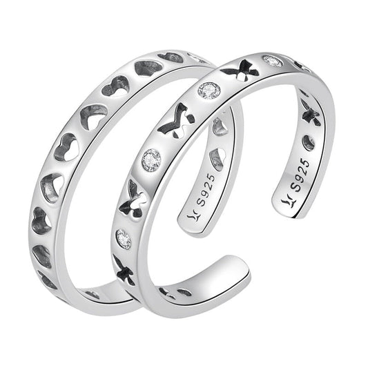 Anel Ajustável Vazado Prata