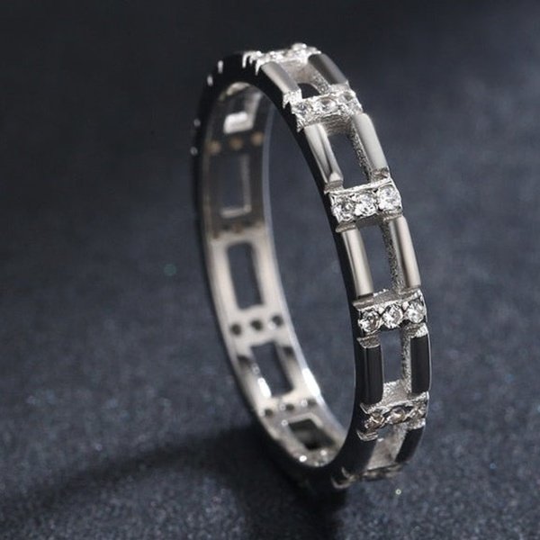 Anel Duplo com Zircônias