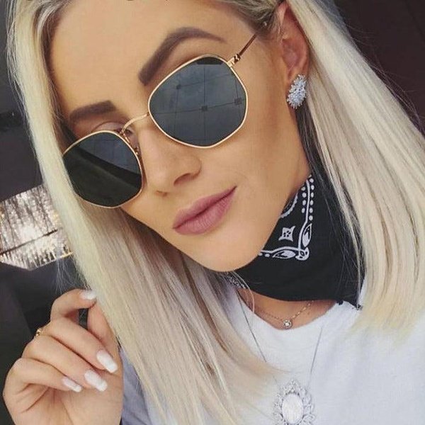 Óculos de Sol Hexagonal UV400