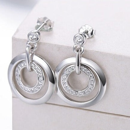 Brinco de Prata com Argolas