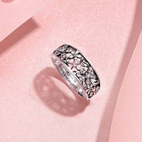 Anel Flores Infinity Love Prata