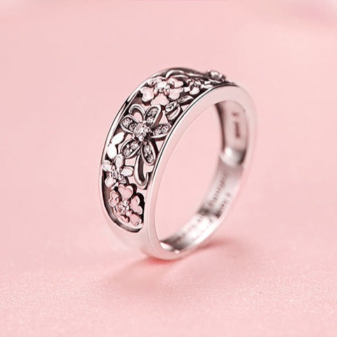 Anel Flores Infinity Love Prata