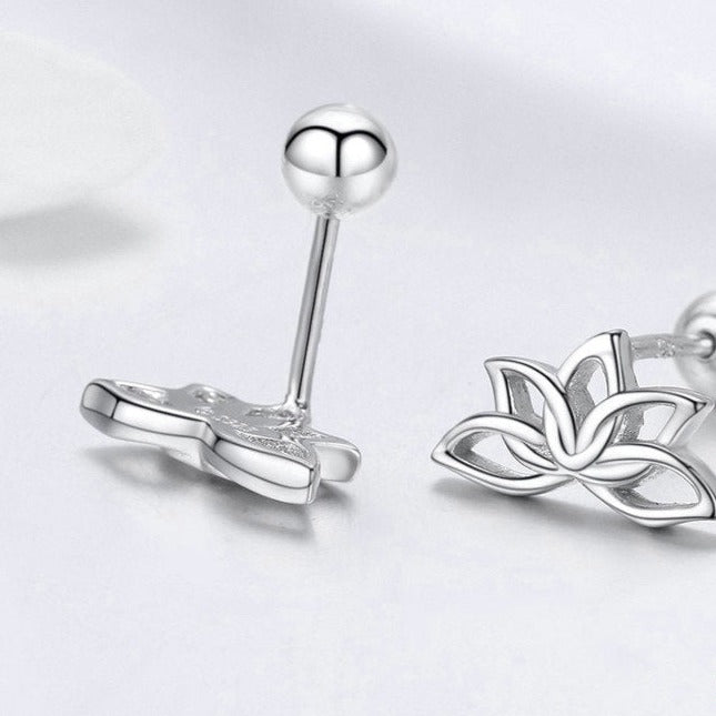 Brinco Flor de Lótus Prata