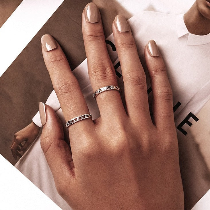 Anel Ajustável Vazado Prata