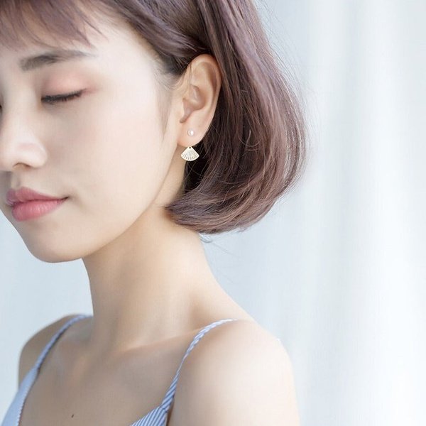 Brinco Dourado Pérola e Pingente