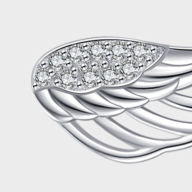 Brinco de Prata Asas de Anjo com Zicônias