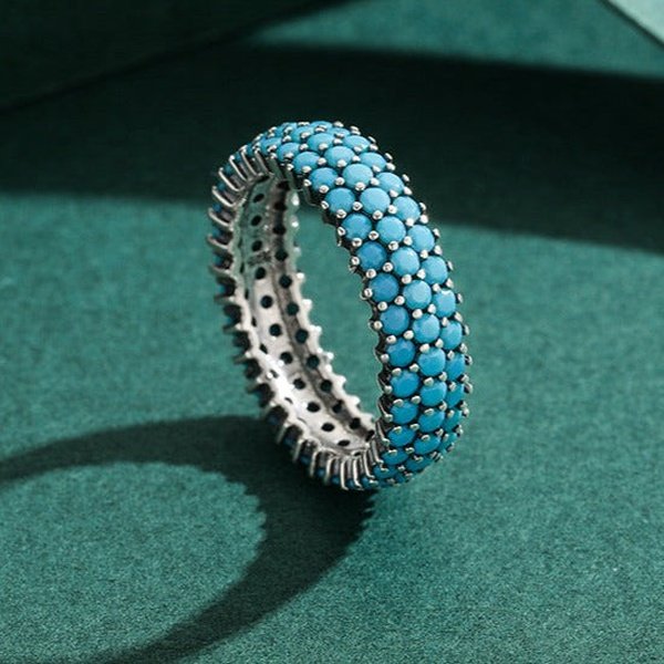Anel Turquesa Prata