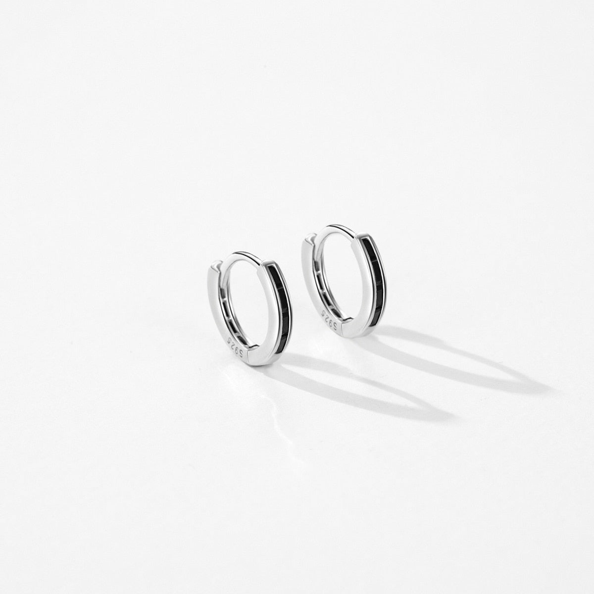 Brinco de Prata Argola com Zircônia Colorida