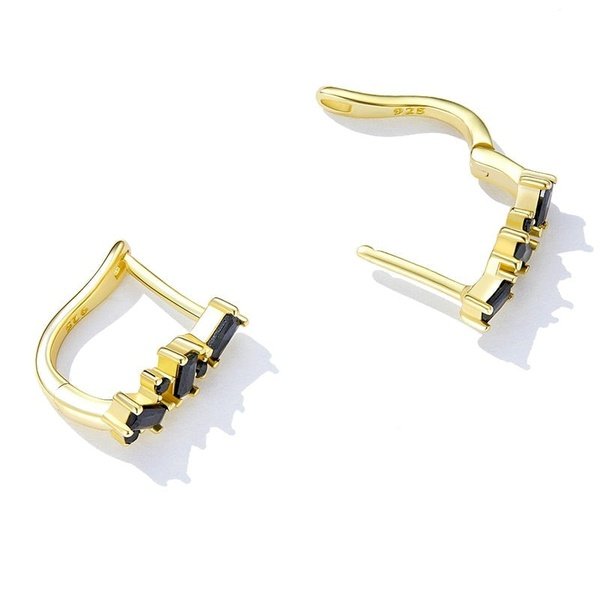 Brinco de Prata com Zircônias Irregulares