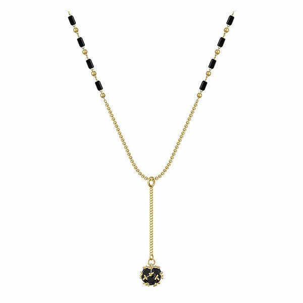 Colar Dourado com Pingente de Cristal