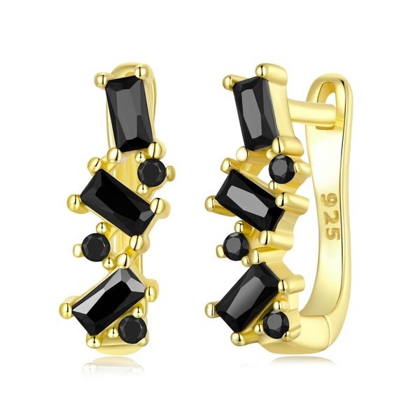 Brinco de Prata com Zircônias Irregulares