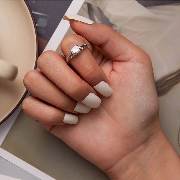 Anel Solitário Coração Romantic Love Prata