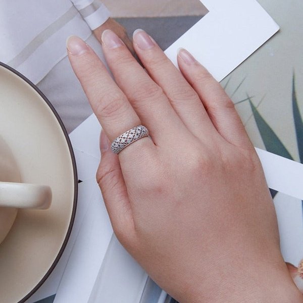 Anel de Prata Treliçado