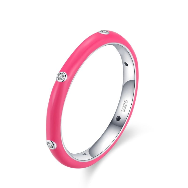 Anel Prata Colorido Happy