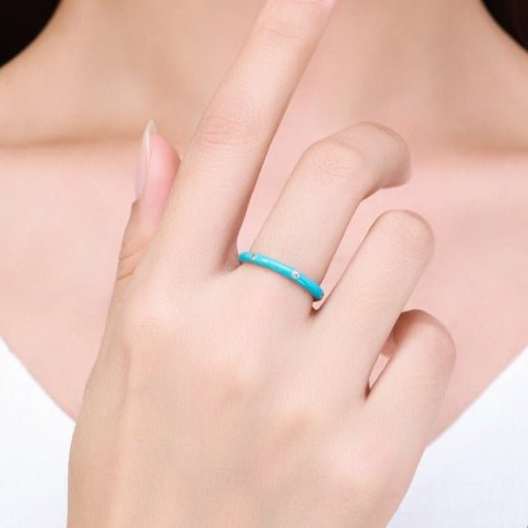 Anel Prata Colorido Happy