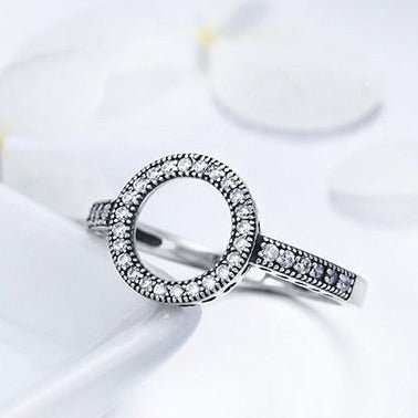 Anel Prata Coração Romantic