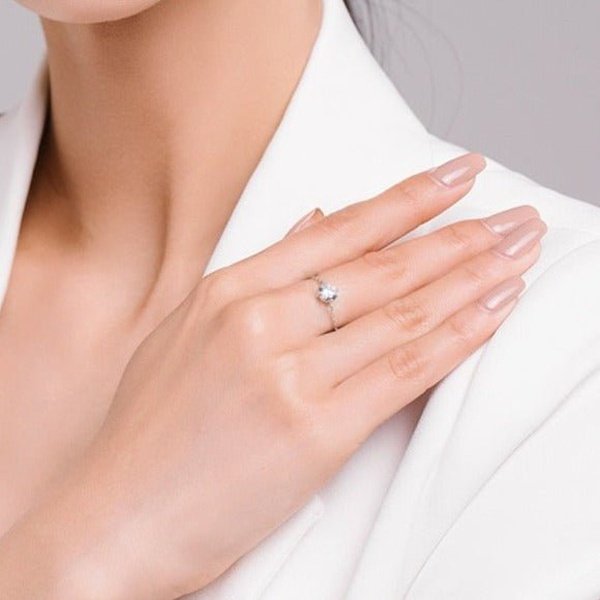 Anel Prata Corrente Ajustável