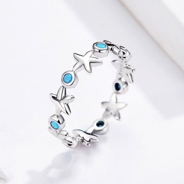 Anel Prata Estrela do Mar
