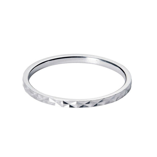 Anel Prata Geométrico