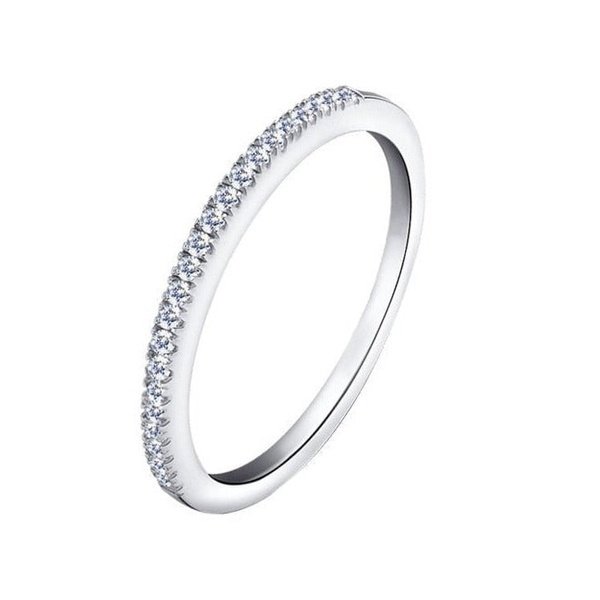 Anel Prata Aparador com Cravejado de Zircônia