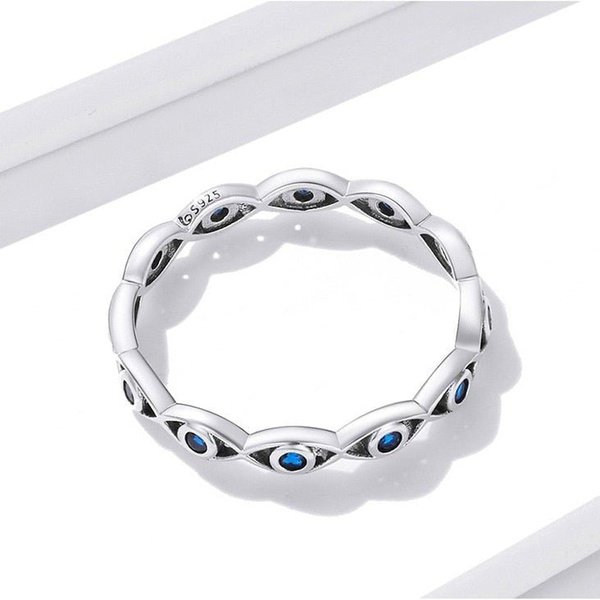 Anel Prata Olho da Sorte