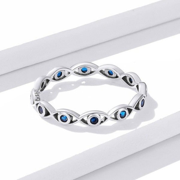 Anel Prata Olho da Sorte