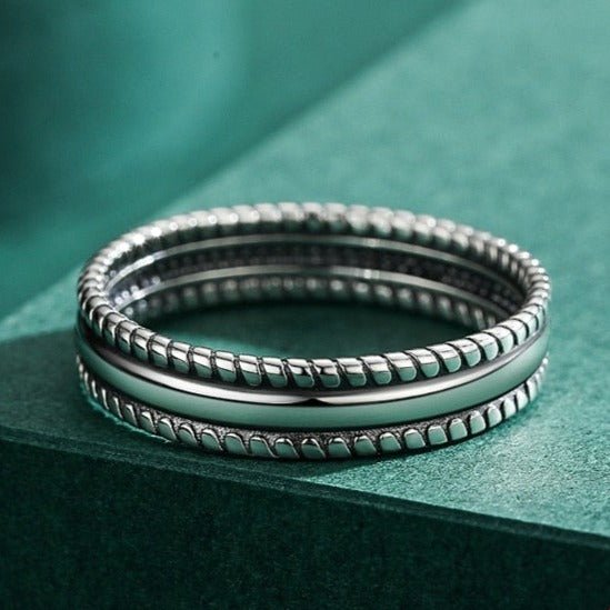 Anel Prata Vintage Torcido