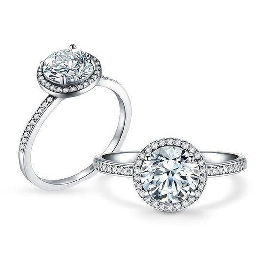 Anel Solitário Cristal de Zircônia Prata