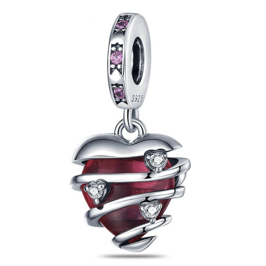 Berloque Coração Rubi