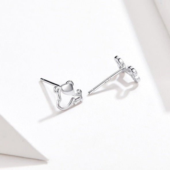 Brinco Dog com Ossinho Prata