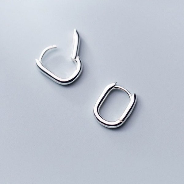 Brinco Prata Argola Oval