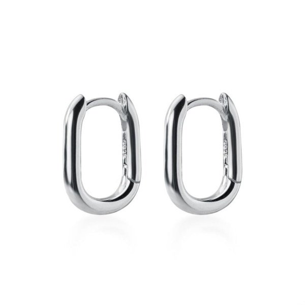 Brinco Prata Argola Oval