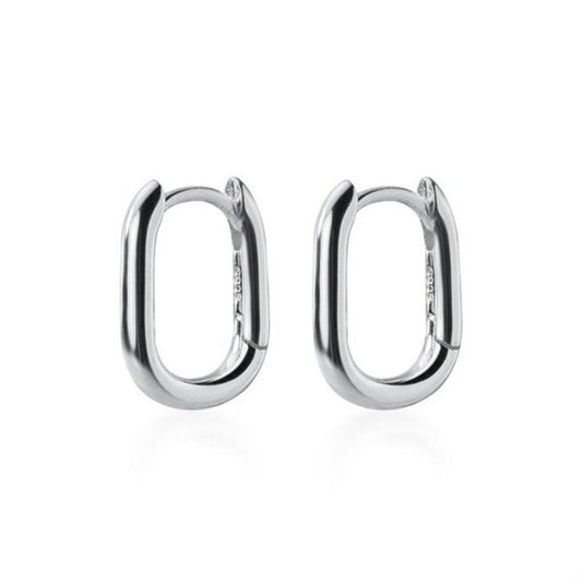 Brinco Prata Argola Oval