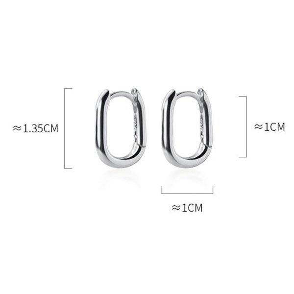 Brinco Prata Argola Oval