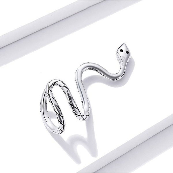 Brinco Prata Clip Cobra Serpente