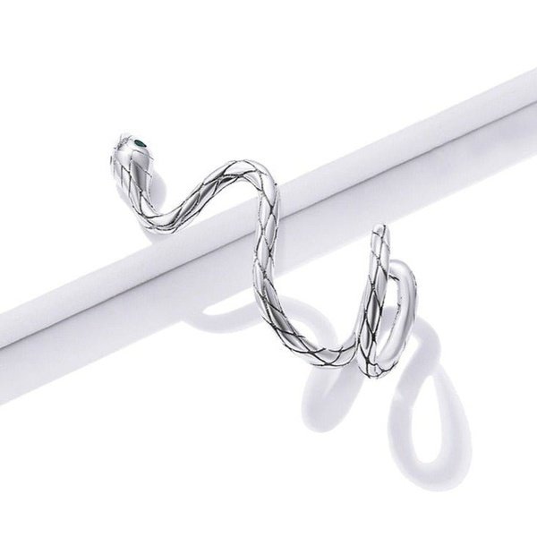 Brinco Prata Clip Cobra Serpente