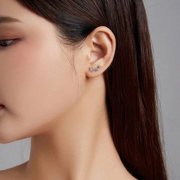 Brinco Prata Estrelas