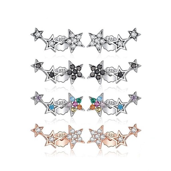 Brinco Prata Estrelas